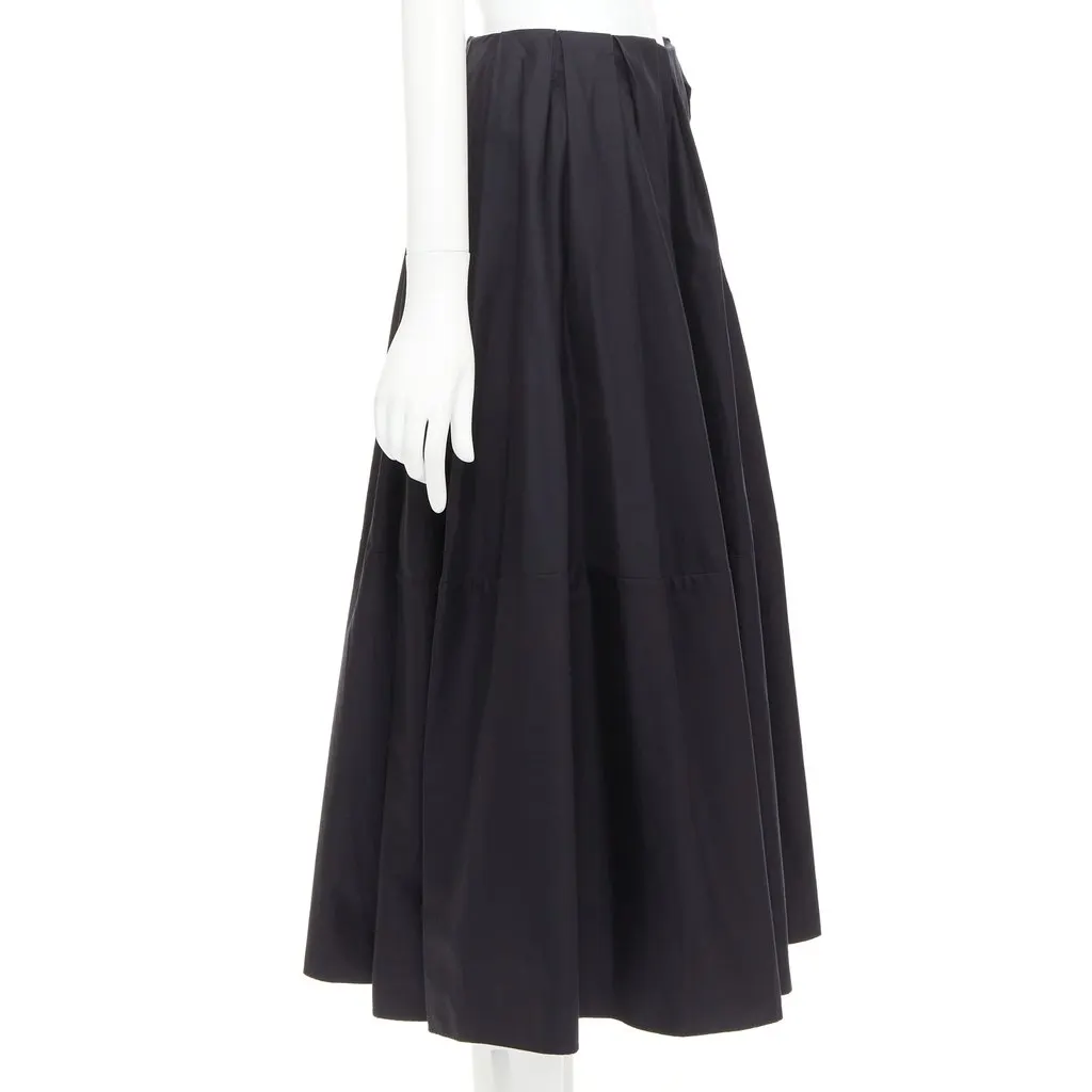 Khaite Black Cotton Skirt Black Cotton Very good - Model View