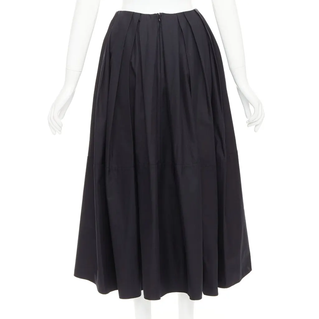 Khaite Black Cotton Skirt Black Cotton Very good - Box View