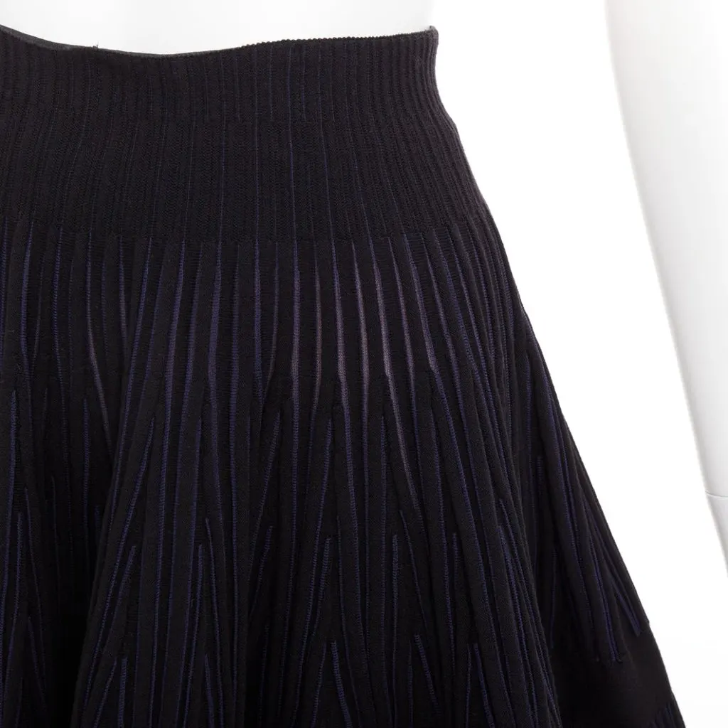 Alaïa Black Wool Skirt Black Wool Very good - Back View