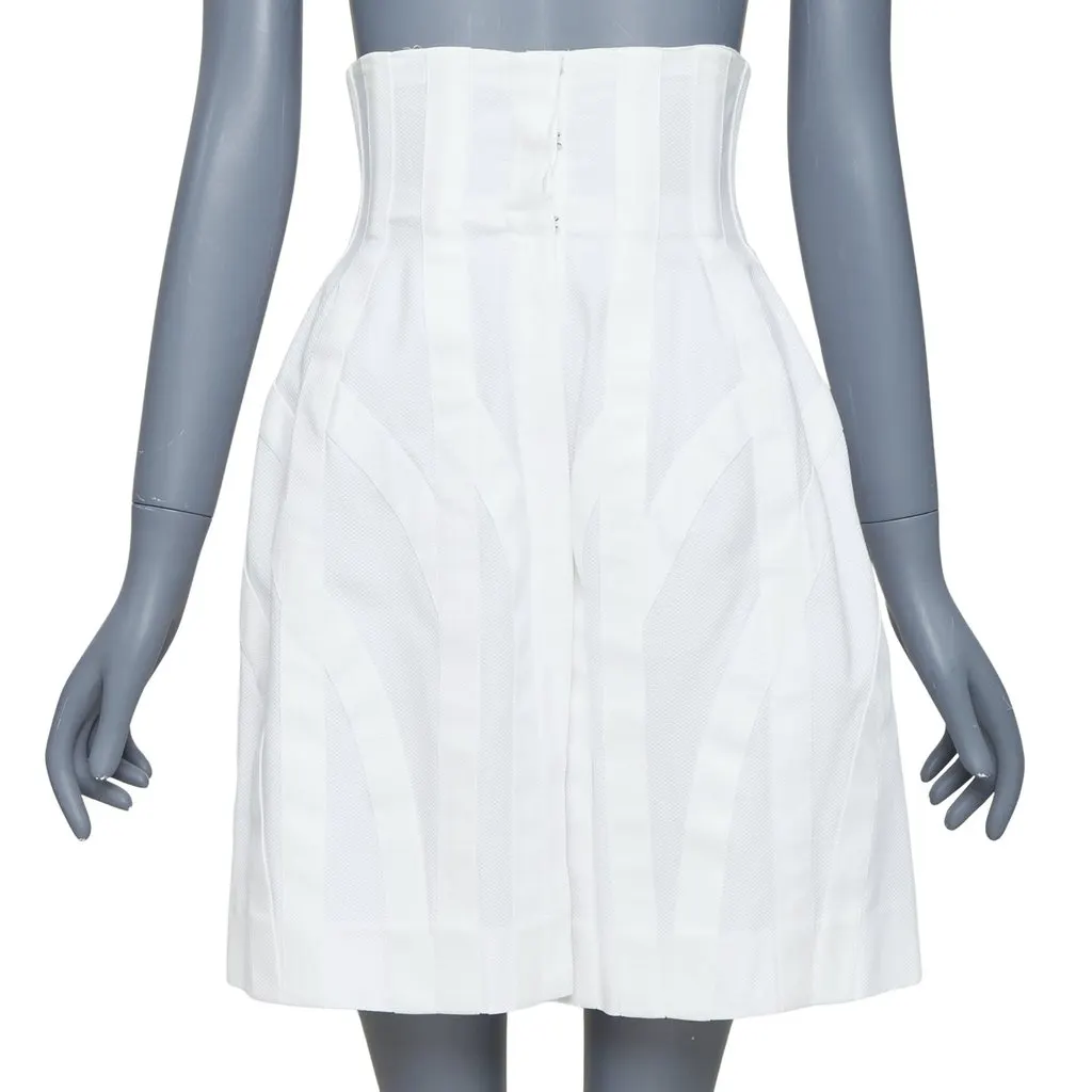 Alaïa Ecru Cotton Skirt Ecru Cotton Good - Front View