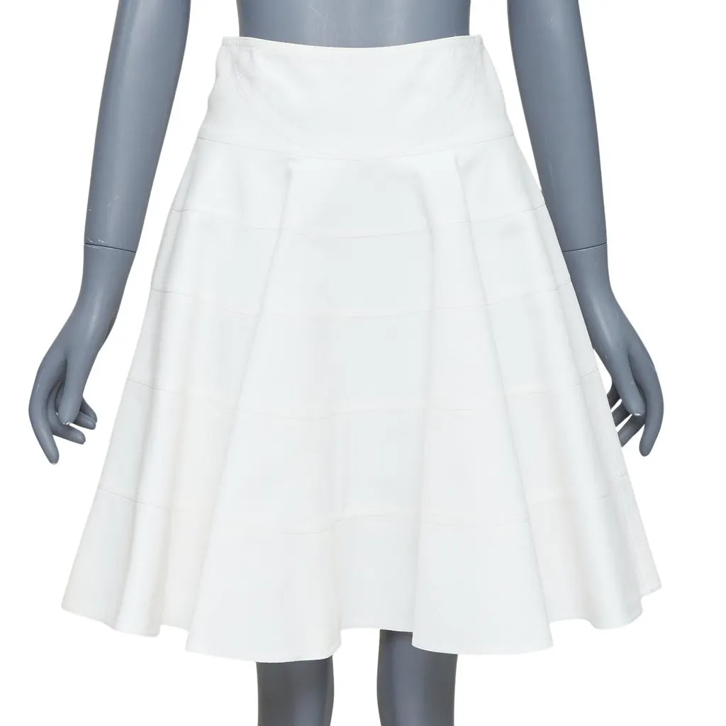 Alaïa Ecru Cotton Skirt Ecru Cotton Very good - Front View