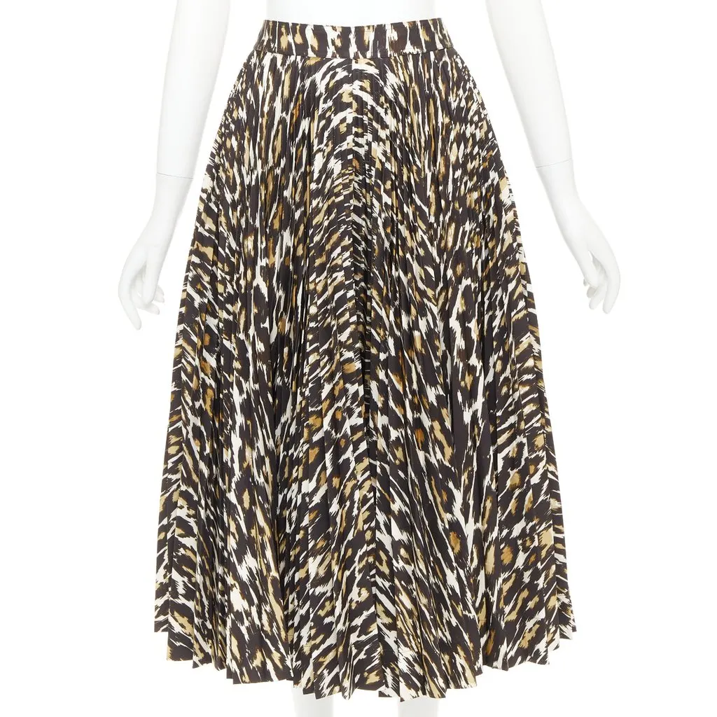Calvin Klein Brown Polyester Skirt Brown Polyester Very good - Front View