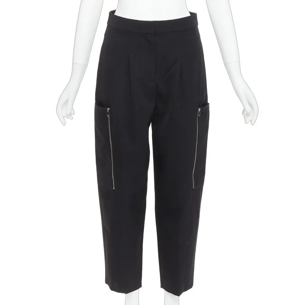 Stella McCartney Black Wool Trouser Black Wool Very good - Front View