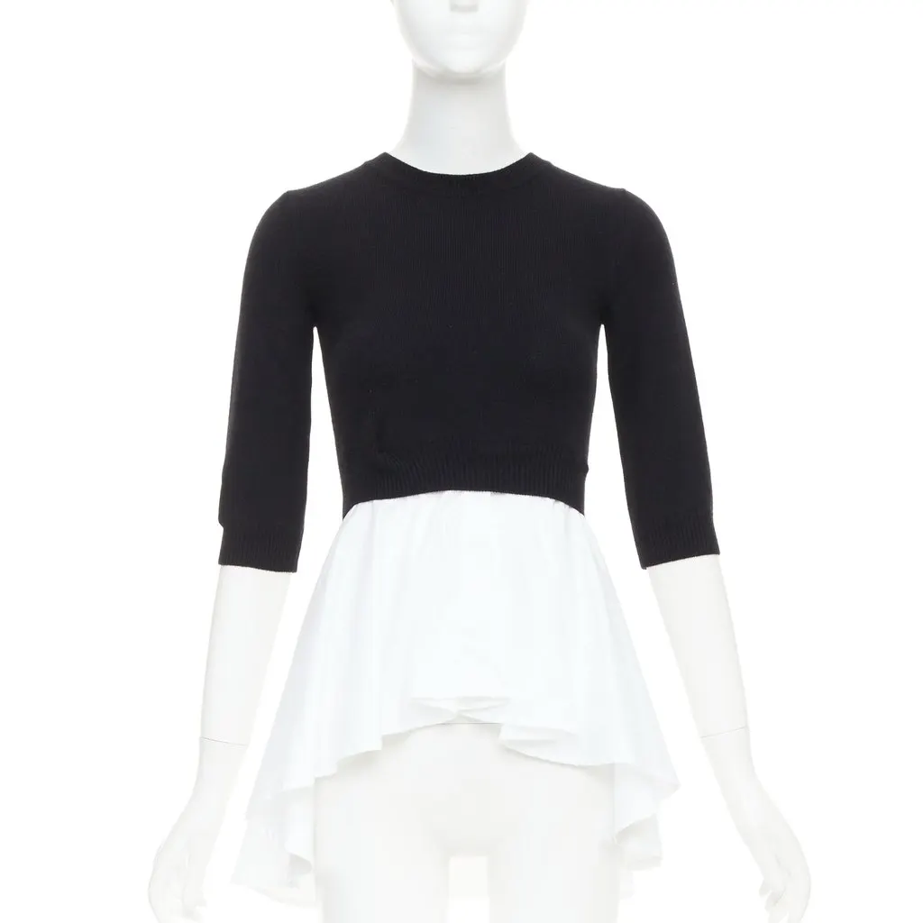 Alexander McQueen Black Wool Top Black Wool Very good - Front View