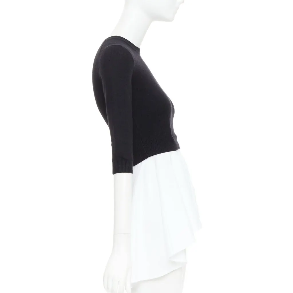 Alexander McQueen Black Wool Top Black Wool Very good - Model View