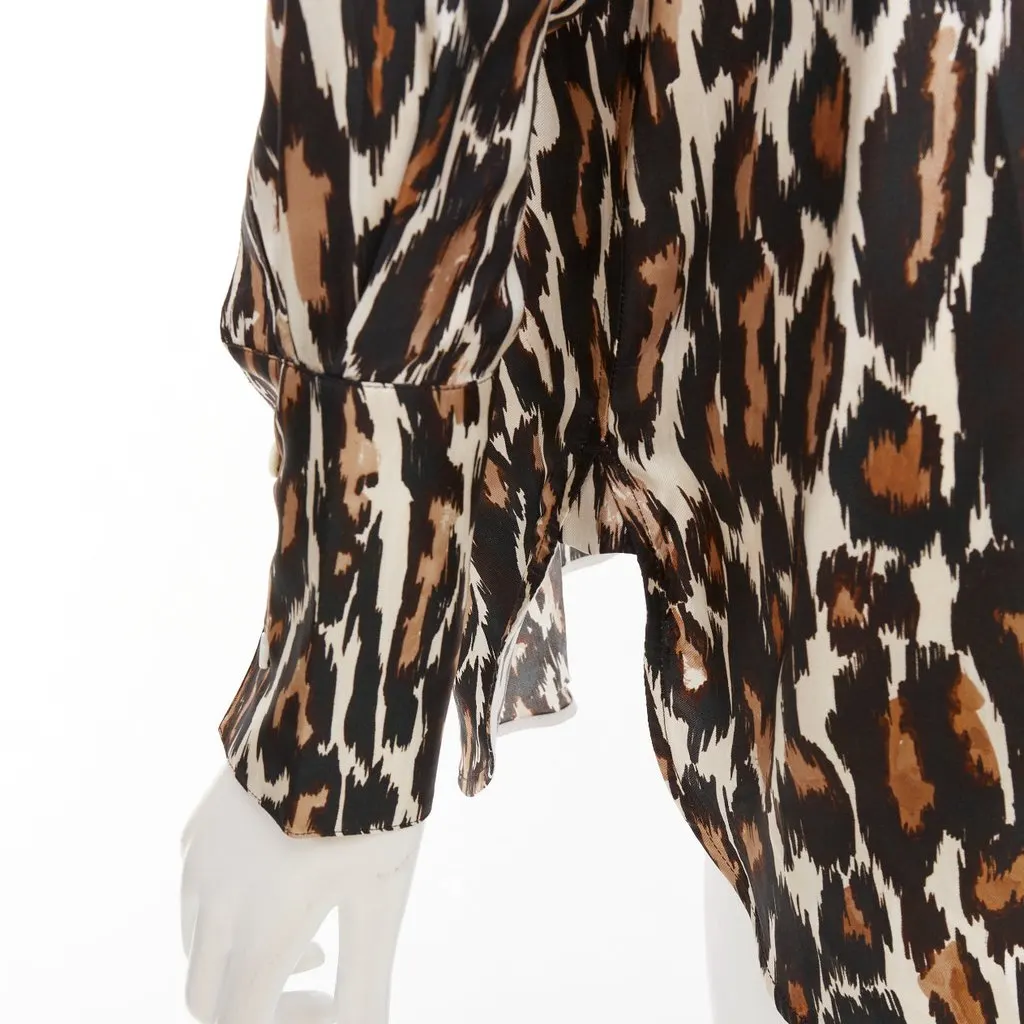 Calvin Klein Brown Silk Skirt Brown Silk Very good - Back View