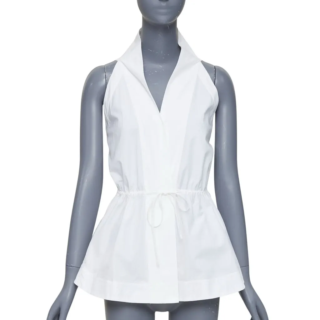 Alaïa Ecru Cotton Top Ecru Cotton Very good - Front View