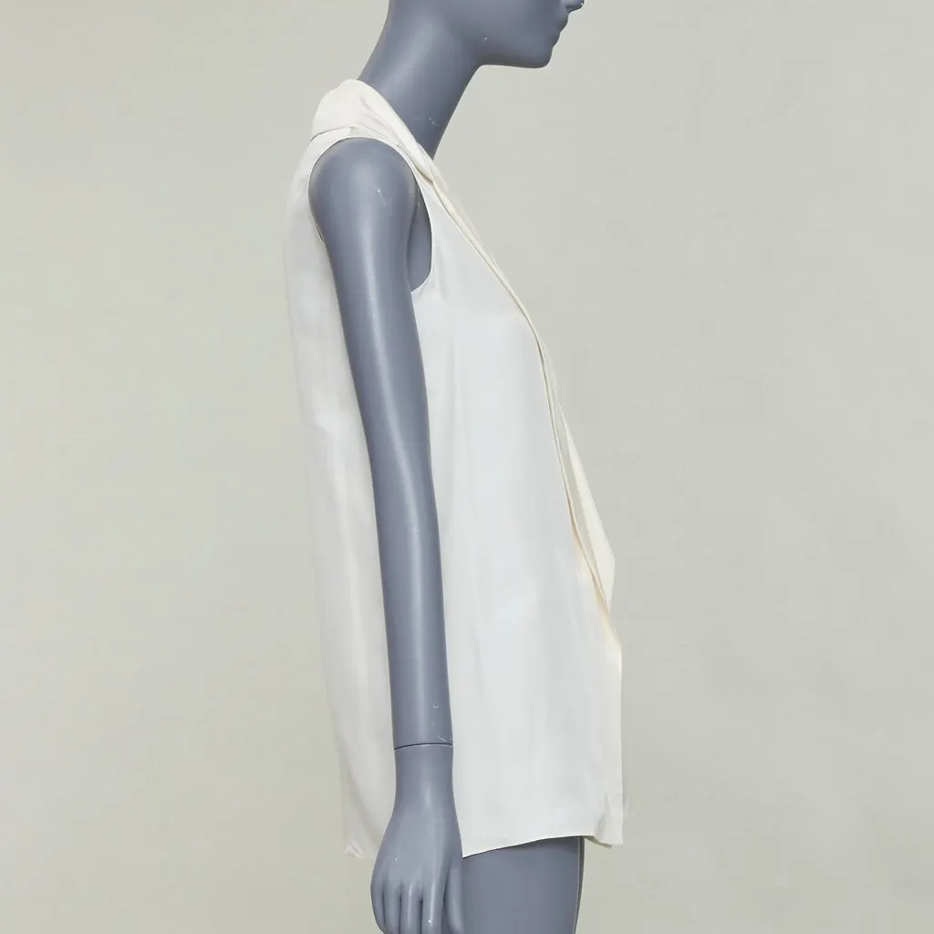 Lanvin Ecru Silk Top Ecru Silk Very good - Model View