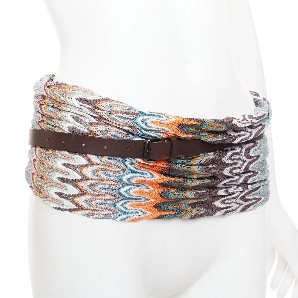 Missoni Brown Leather Belt Brown Leather Good - Inside View