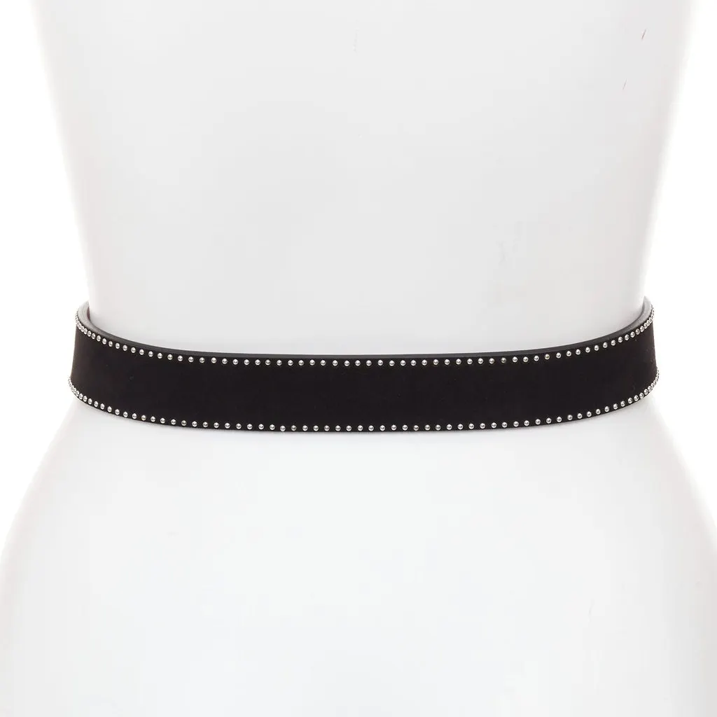 Alaïa Black Leather Belt Black Leather Very good - Model View