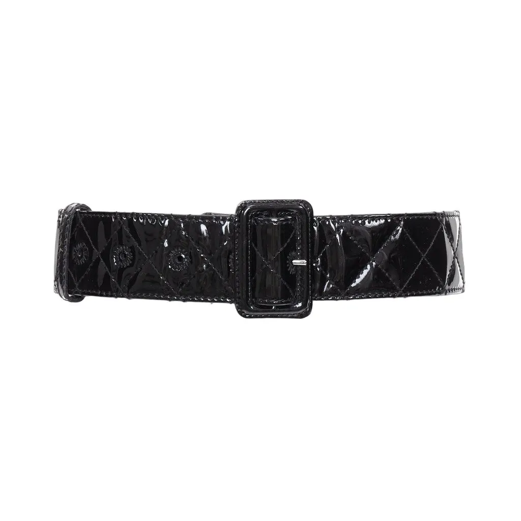 Burberry Black Leather Belt Black Leather Fair - Front View