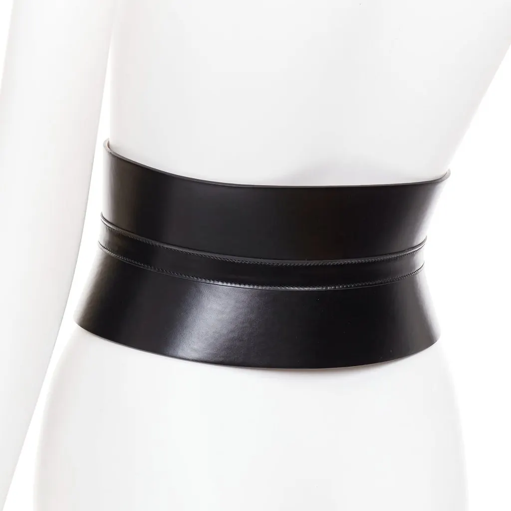 Alaïa Black Leather Belt Black Leather Very good - Box View