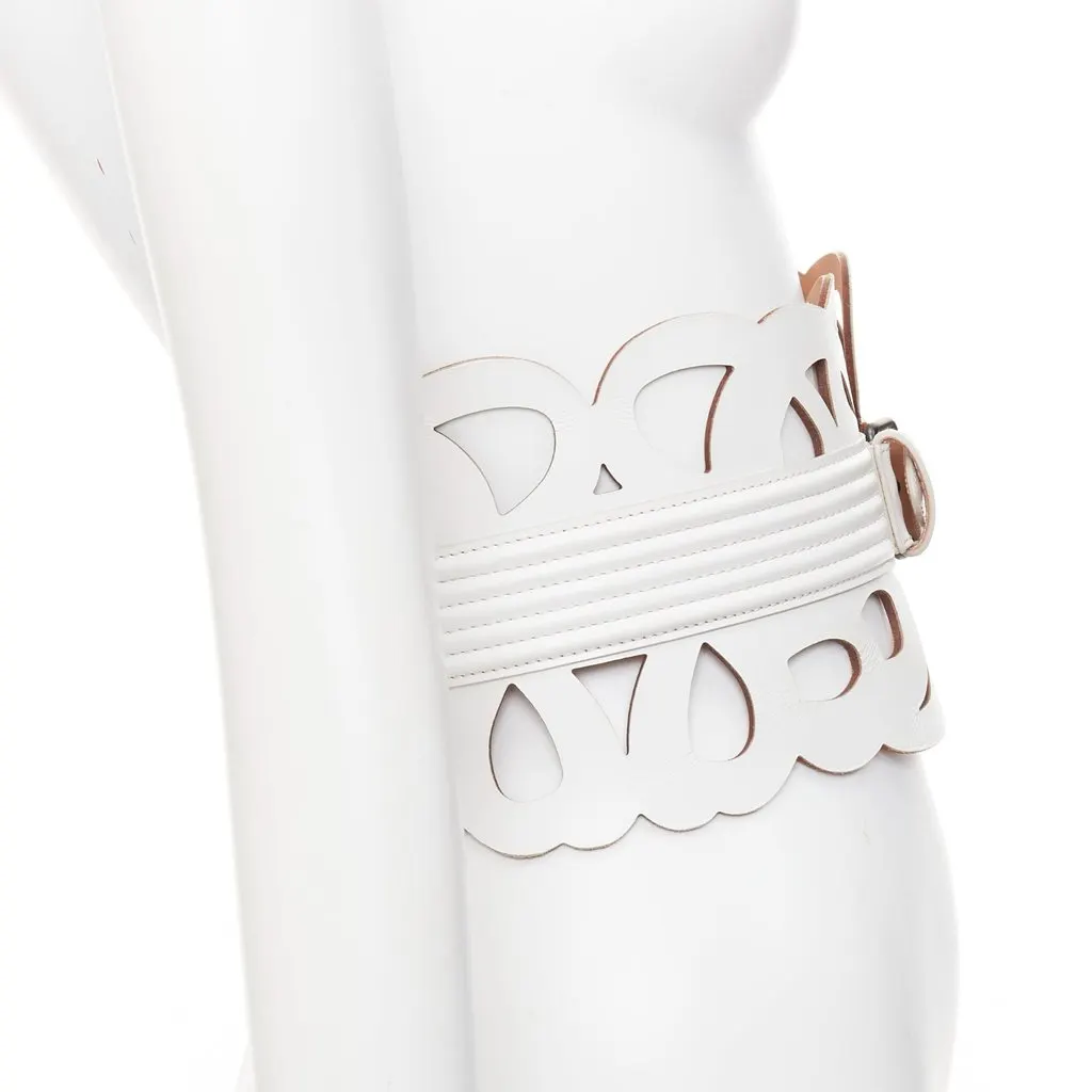 Alaïa White Leather Belt White Leather Very good - Inside View