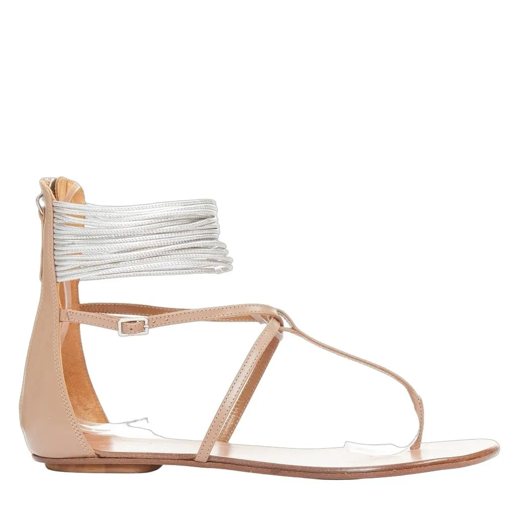 Aquazzura Spin Me Around Silver Leather Very good - Front View