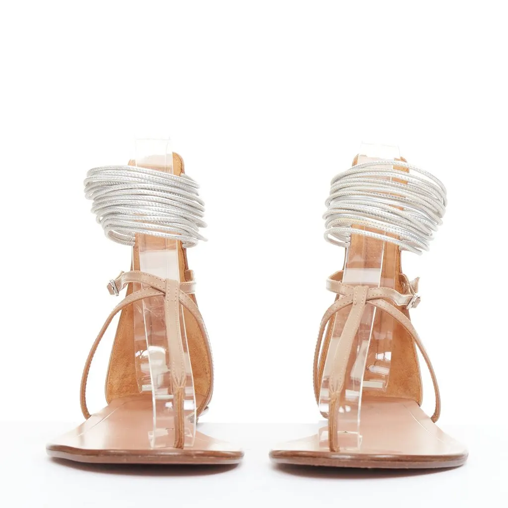 Aquazzura Spin Me Around Silver Leather Very good - Inside View