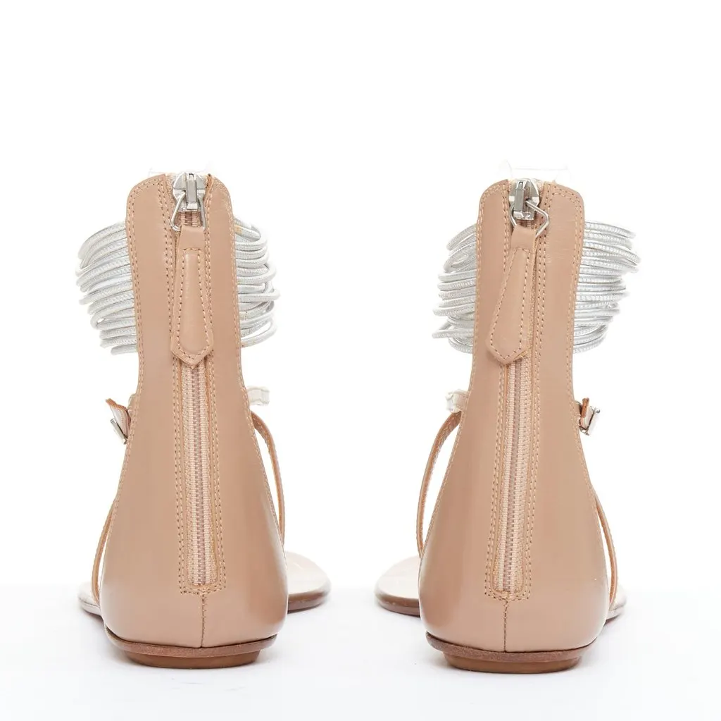 Aquazzura Spin Me Around Silver Leather Very good - Box View