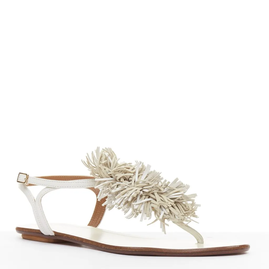 Aquazzura Ecru Leather Sandals Ecru Leather Very good - Inside View