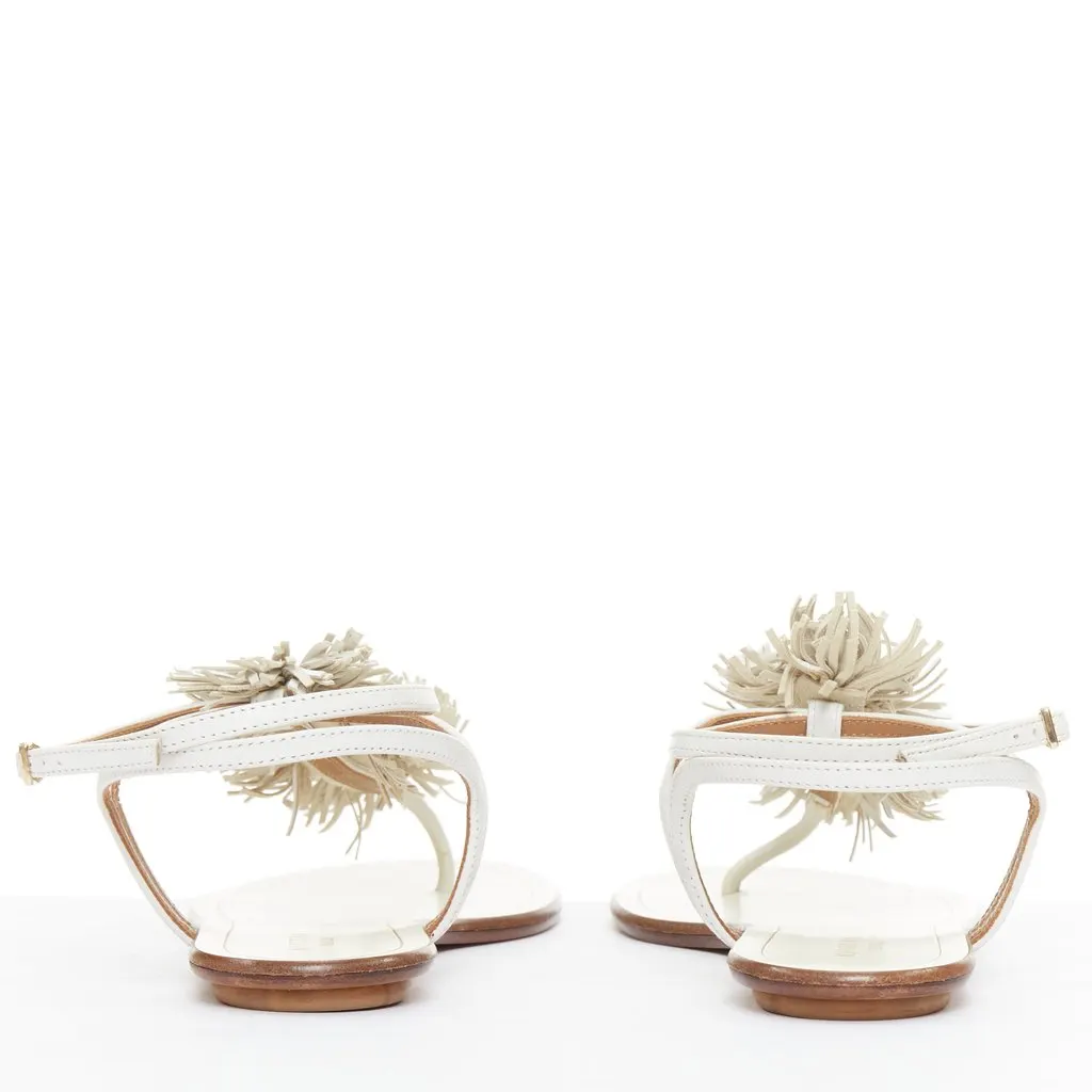 Aquazzura Ecru Leather Sandals Ecru Leather Very good - Box View