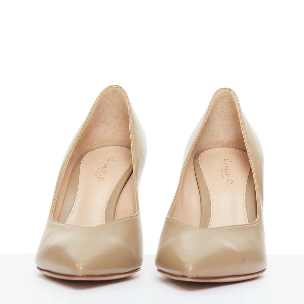 Gianvito Rossi Khaki Leather Heels Khaki Leather Very good - Inside View