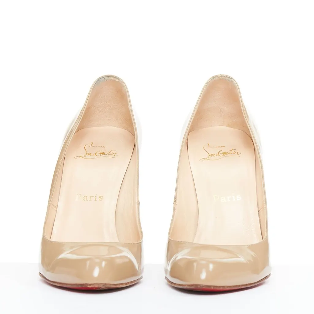 Christian Louboutin Beige Leather Heels Beige Leather Good - Model View
