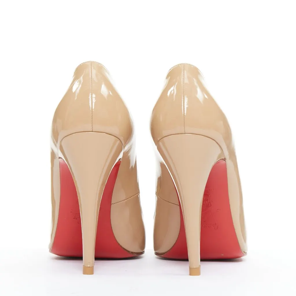 Christian Louboutin Beige Leather Heels Beige Leather Good - Box View