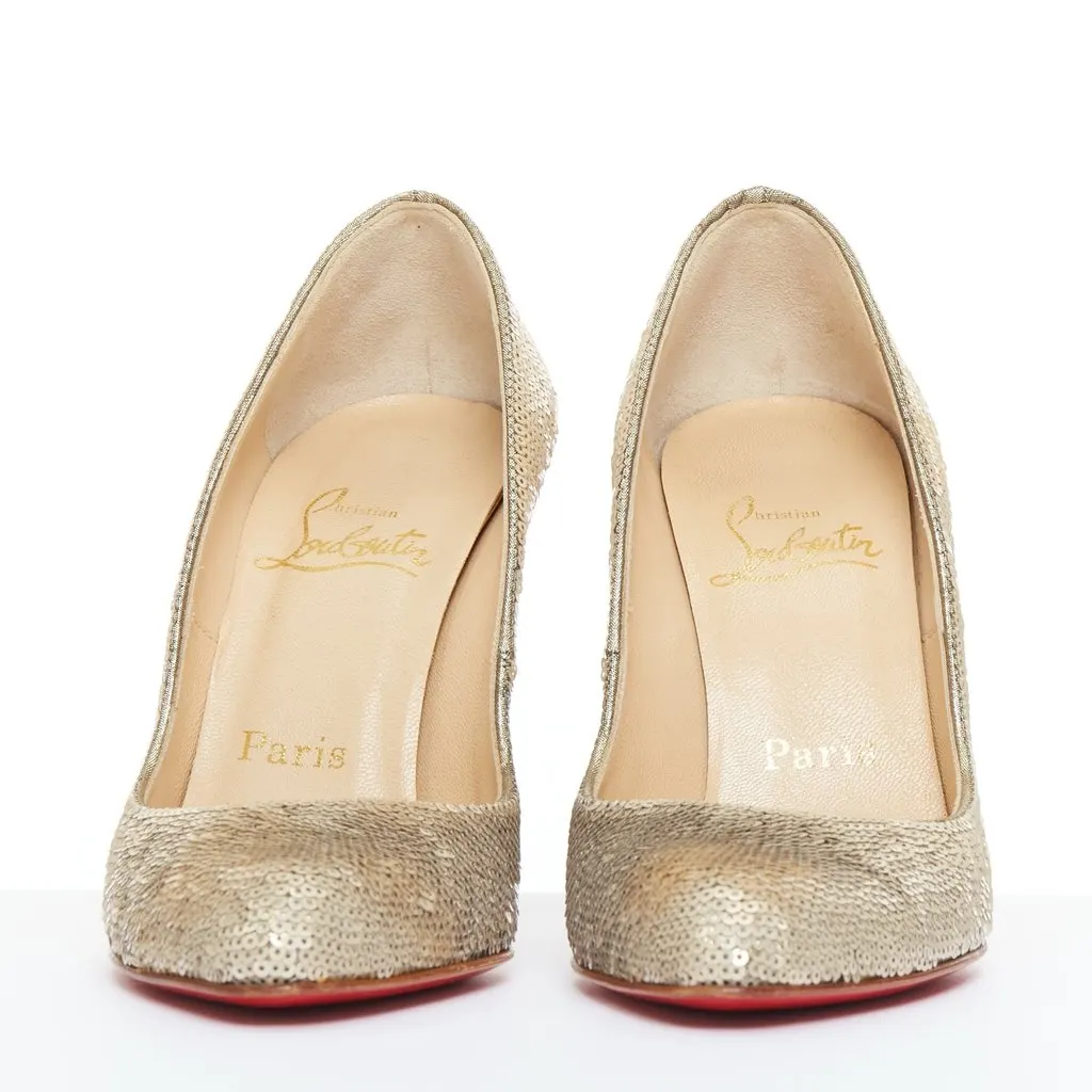 Christian Louboutin Fifi 100 Gold Good - Inside View
