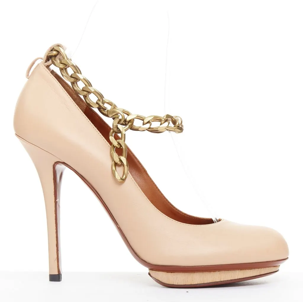 Lanvin Beige Leather Heels Beige Leather Very good - Front View