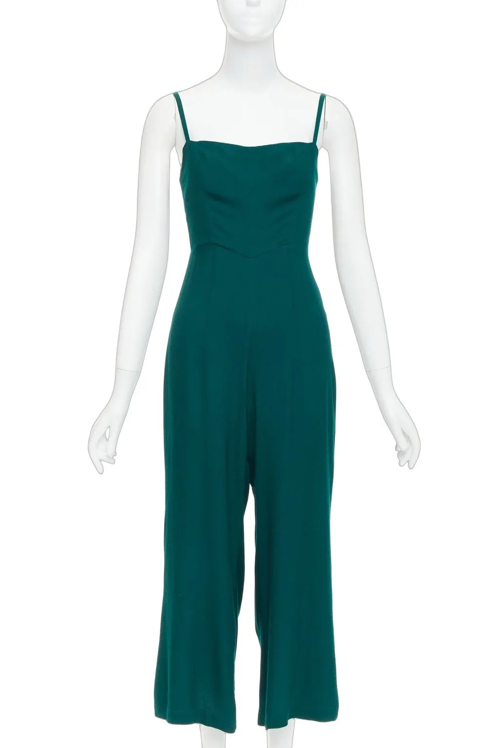 Reformation Green Viscose Jumpsuit Green Viscose Very good - Front View