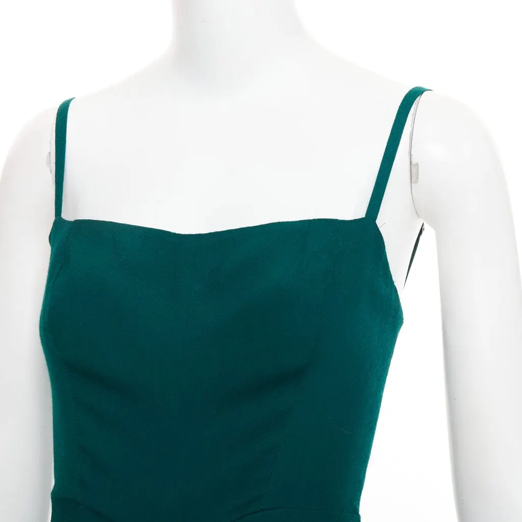 Reformation Green Viscose Jumpsuit Green Viscose Very good - Back View