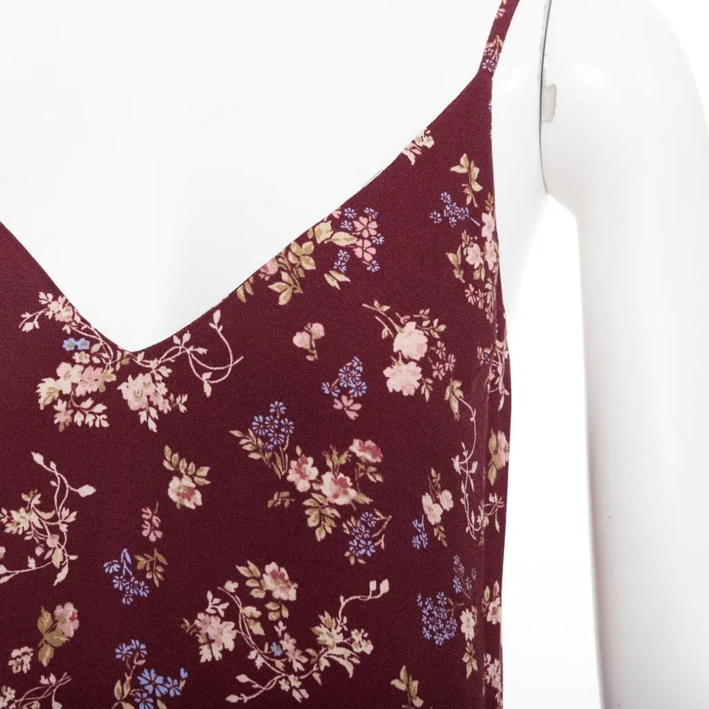 Reformation Marlowe Burgundy Viscose Very good - Back View