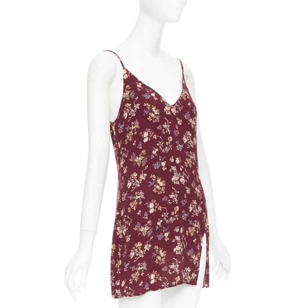 Reformation Marlowe Burgundy Viscose Very good - Inside View