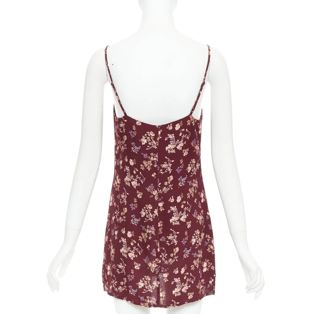Reformation Marlowe Burgundy Viscose Very good - Box View