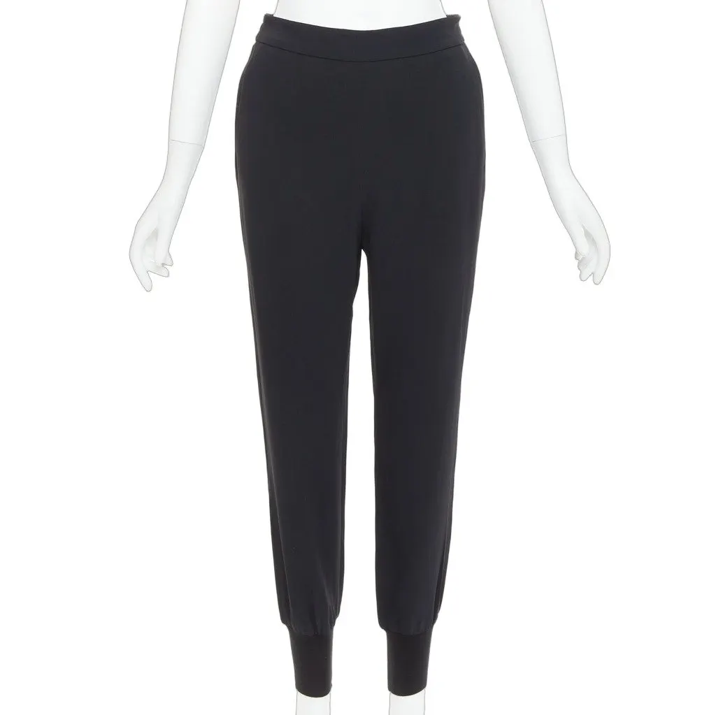 Stella McCartney Black Viscose Trouser Black Viscose Very good - Front View