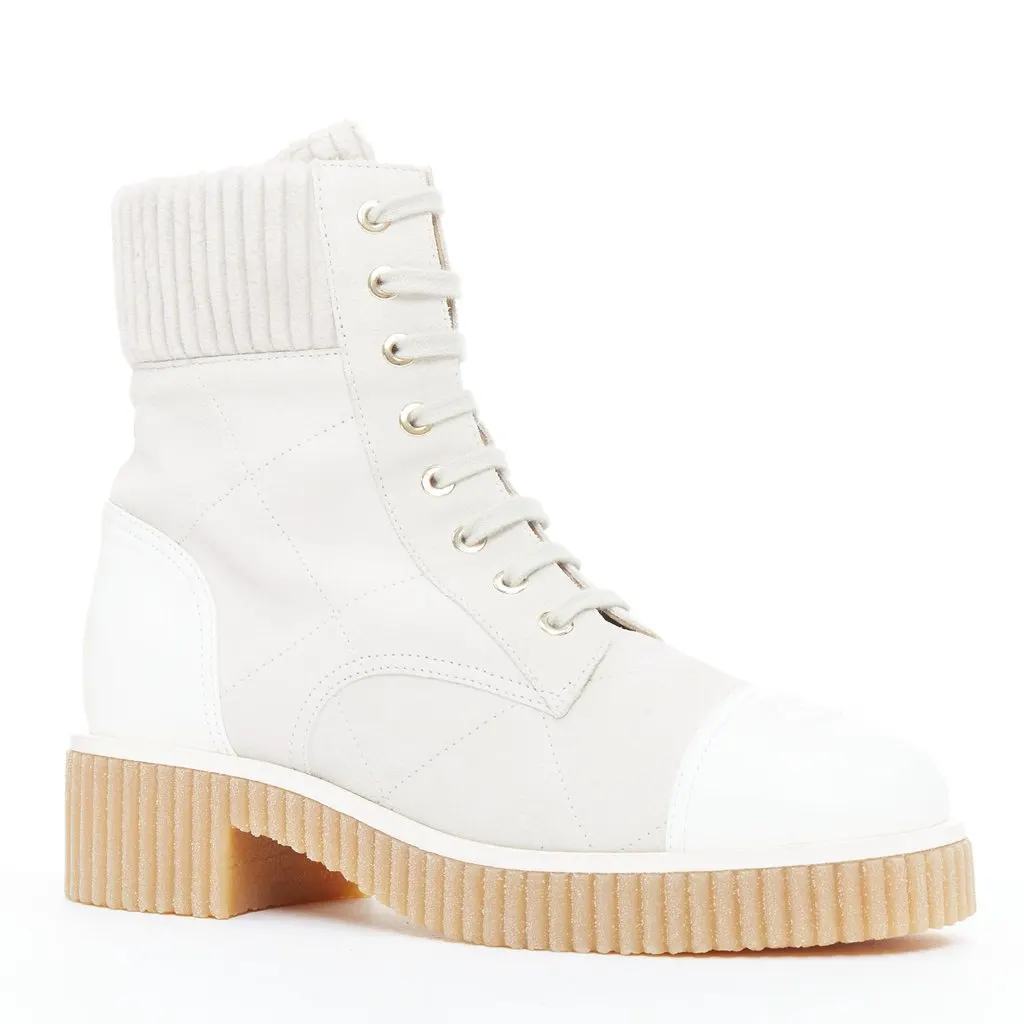 Chanel Grey Suede Boots Grey Suede Very good - Inside View