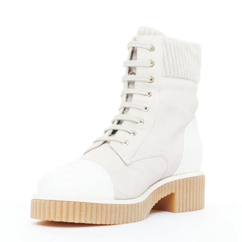 Chanel Grey Suede Boots Grey Suede Very good - Box View
