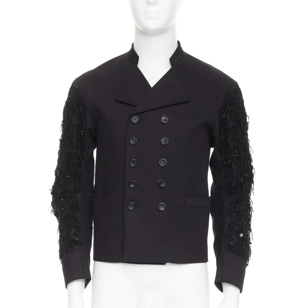 John Galliano Black Cotton Coat Black Cotton Very good - Front View
