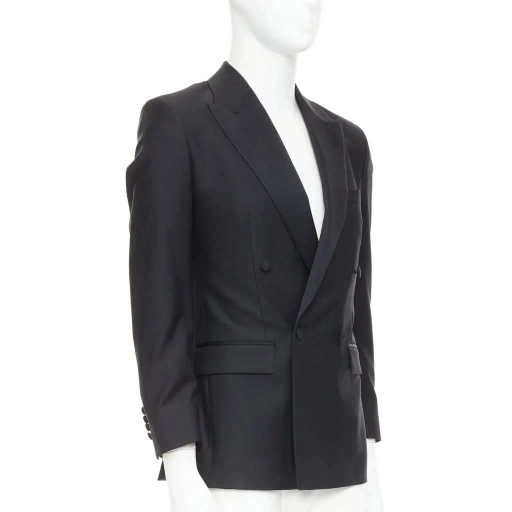 Unsigned Black Wool Jacket Black Wool Very good - Model View