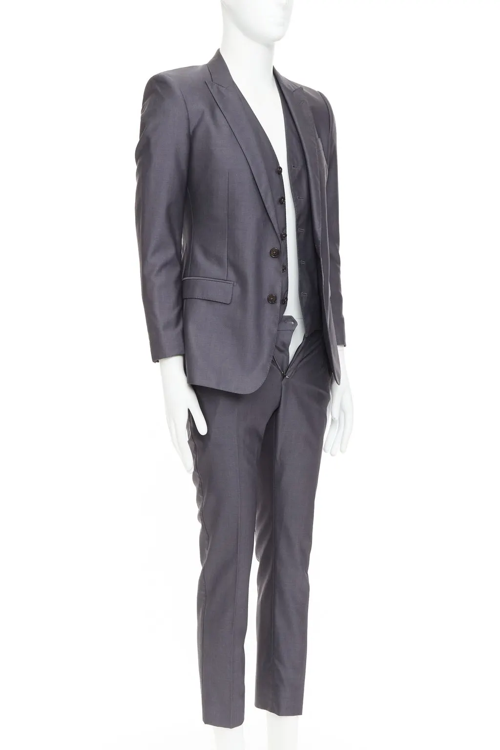 Dolce & Gabbana Martini Grey Wool Good - Inside View