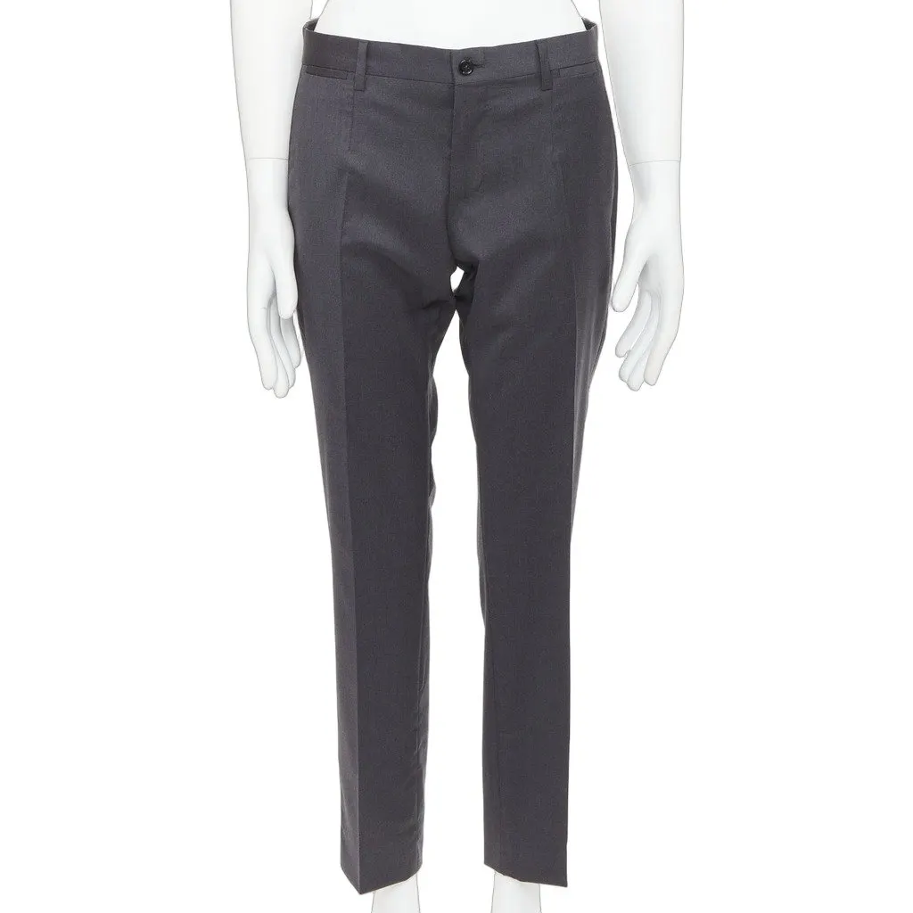 Dolce & Gabbana Grey Wool Trouser Grey Wool Very good - Front View