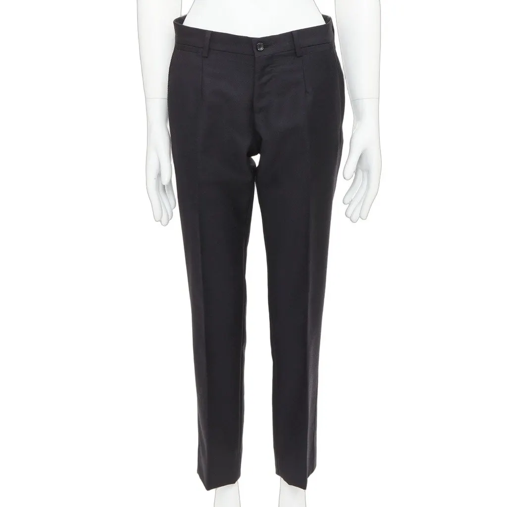 Dolce & Gabbana Black Wool Trouser Black Wool Very good - Front View