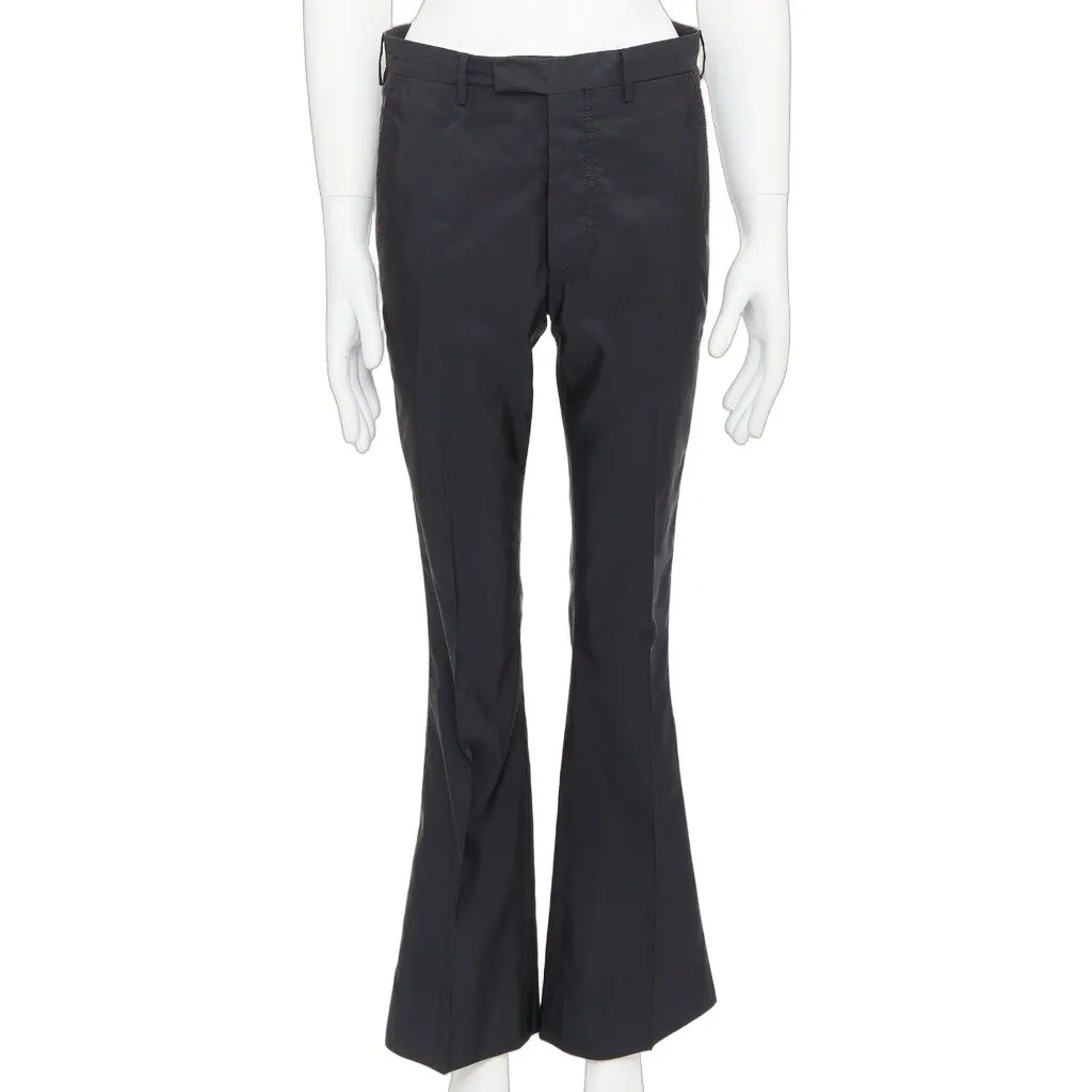 Prada Black Polyester Trouser Black Polyester Good - Front View