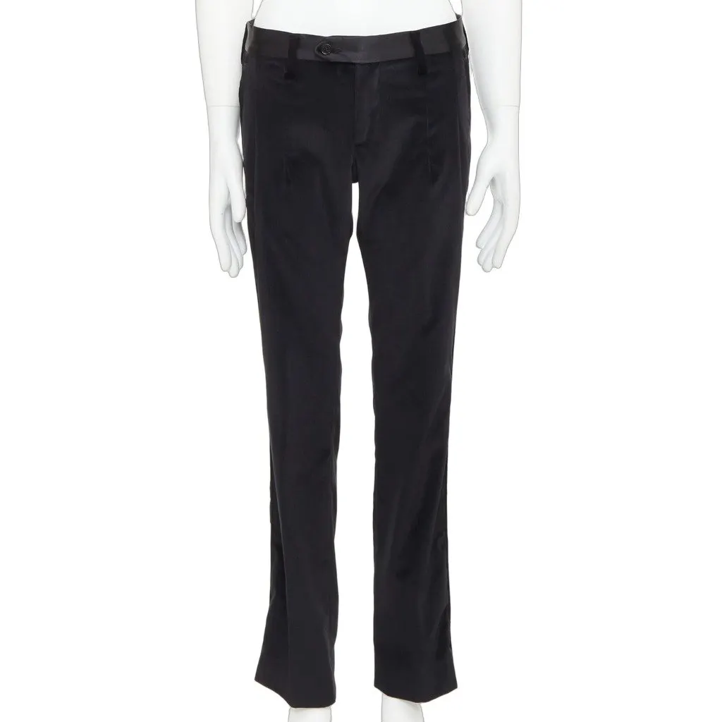 Dolce & Gabbana Black Cotton Trouser Black Cotton Good - Front View