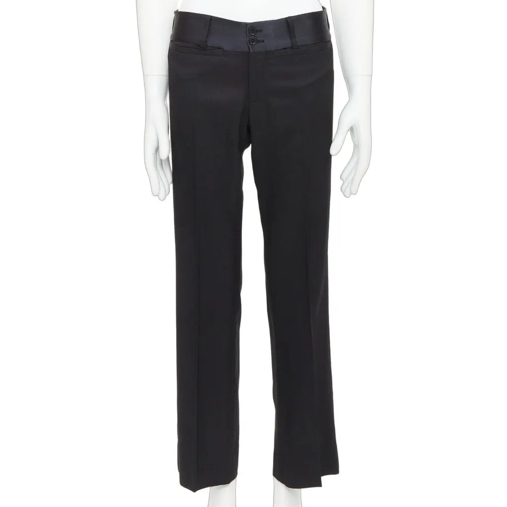 Dolce & Gabbana Black Wool Trouser Black Wool Very good - Front View