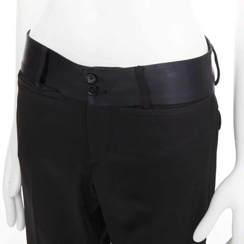 Dolce & Gabbana Black Wool Trouser Black Wool Very good - Back View