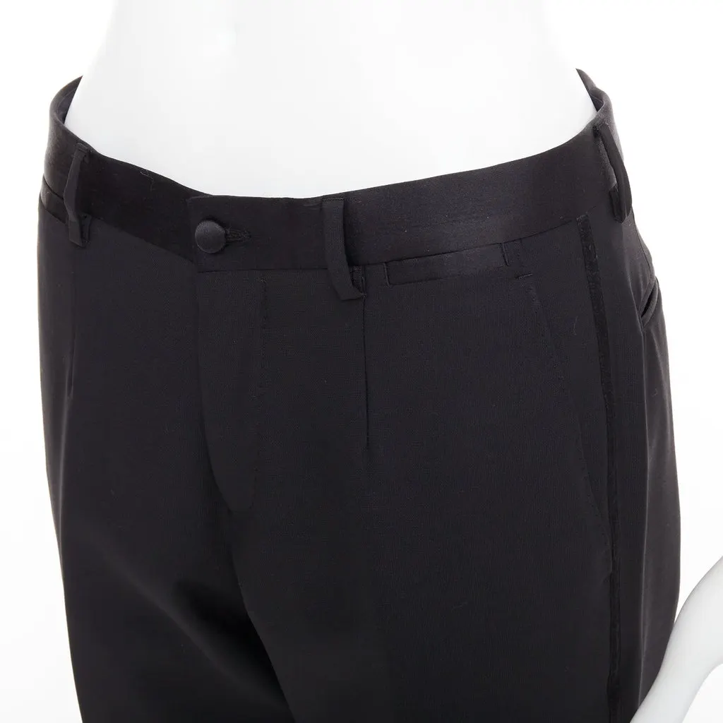 Dolce & Gabbana Black Polyester Trouser Black Polyester Very good - Back View
