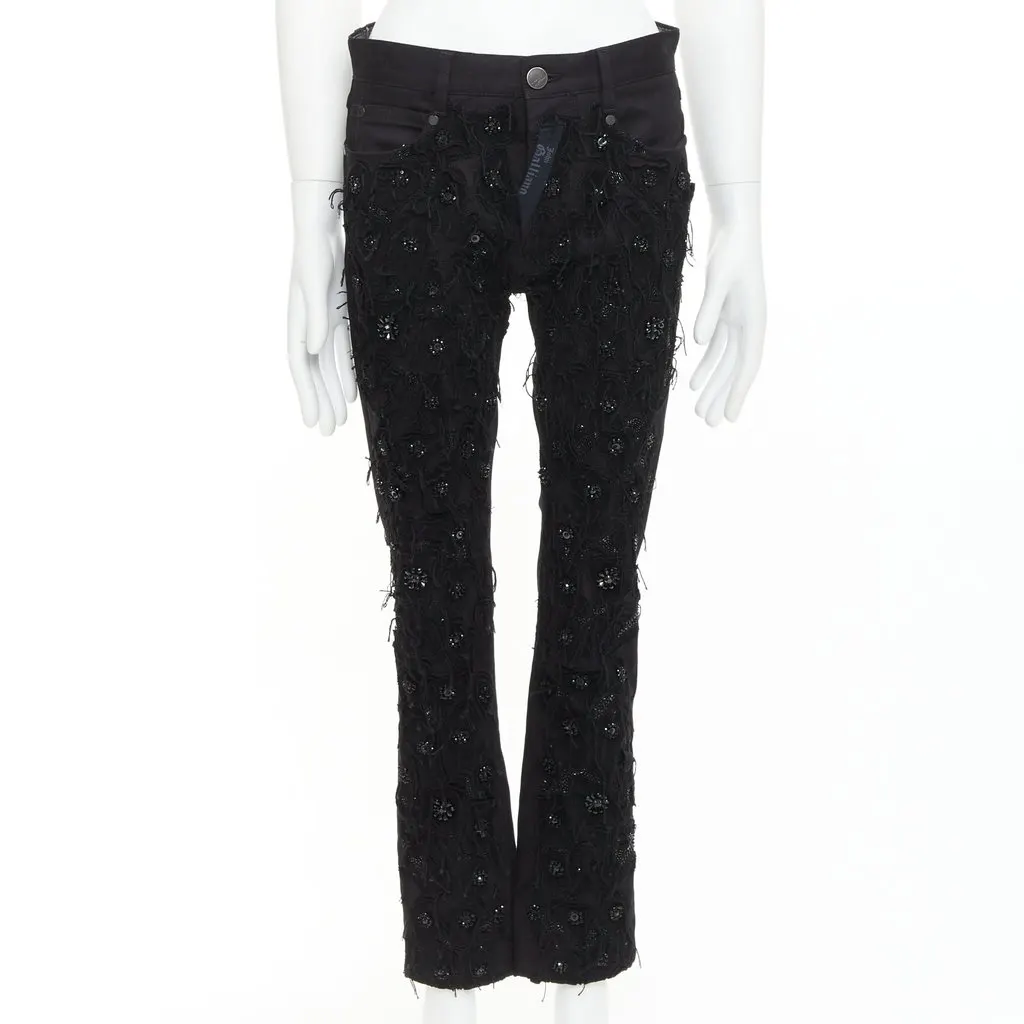 John Galliano Black Cotton Jeans Black Cotton Very good - Front View