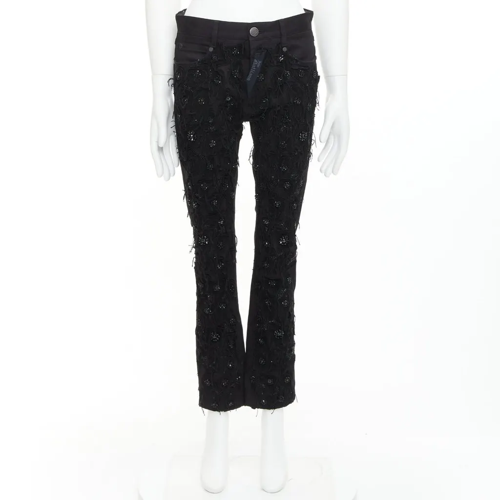 John Galliano Black Cotton Jeans Black Cotton Very good - Back View