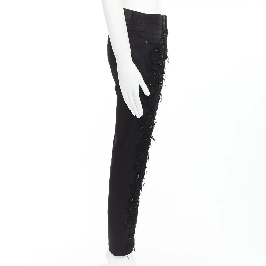 John Galliano Black Cotton Jeans Black Cotton Very good - Model View