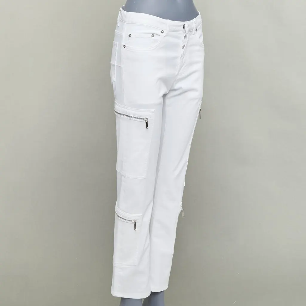 Dior White Cotton Jeans White Cotton Fair - Inside View