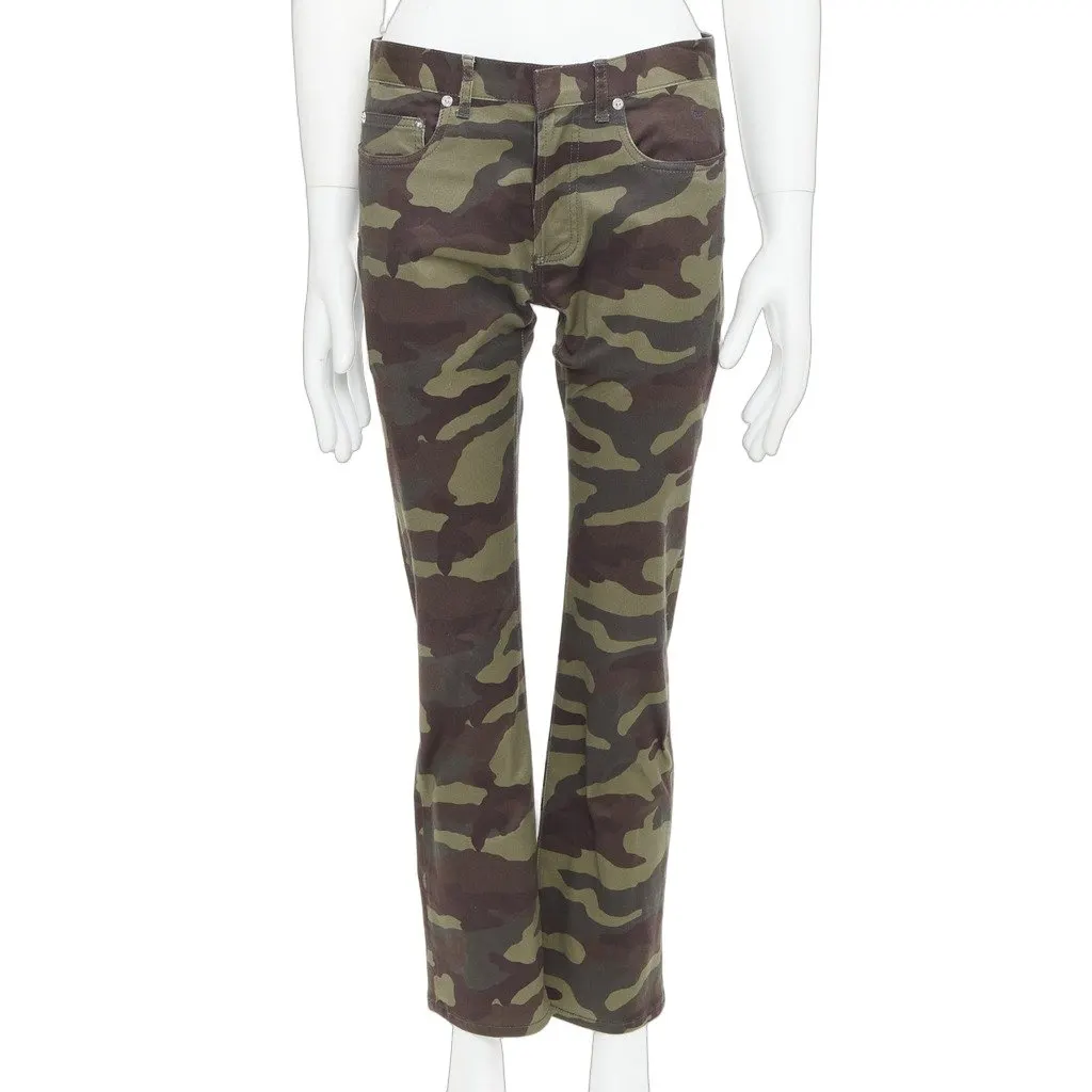Dior Green Cotton Jeans Green Cotton Very good - Front View